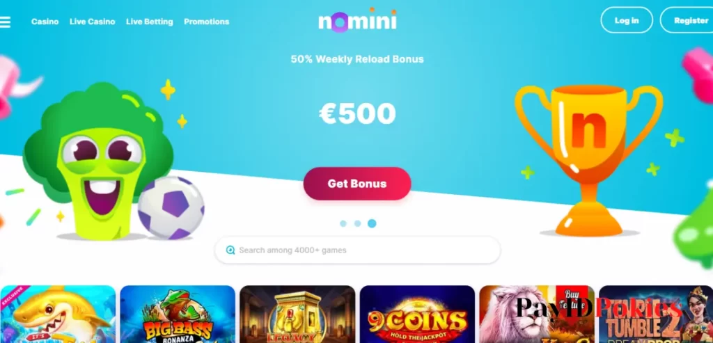 nomini casino main page